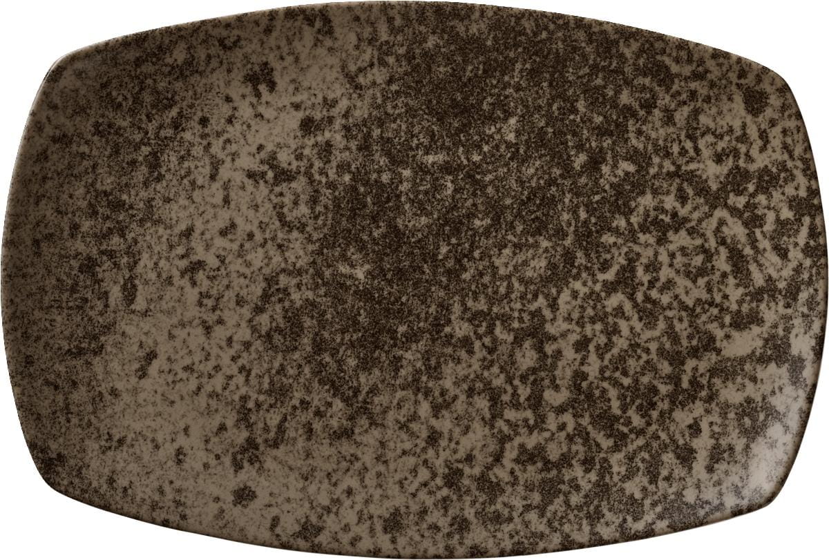 Platte rechteckig coup 28x18cm SANDSTONE DARK BROWN