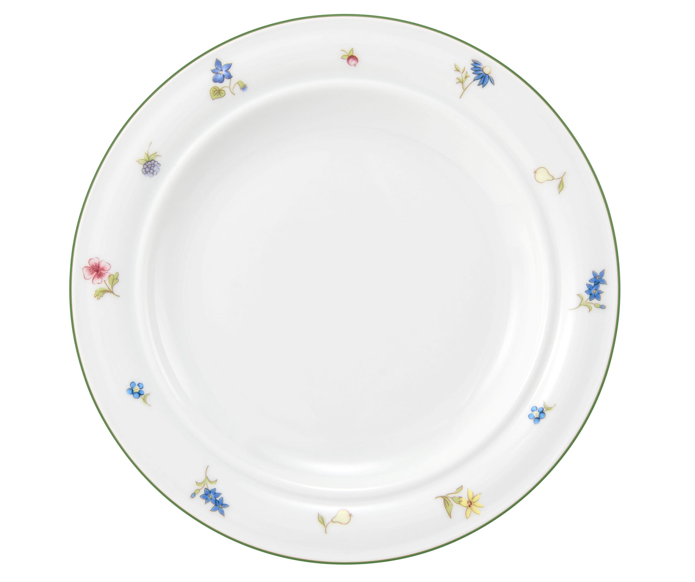 Teller rund flach 20cm Fahne COMMUNITY streublume grüne linie