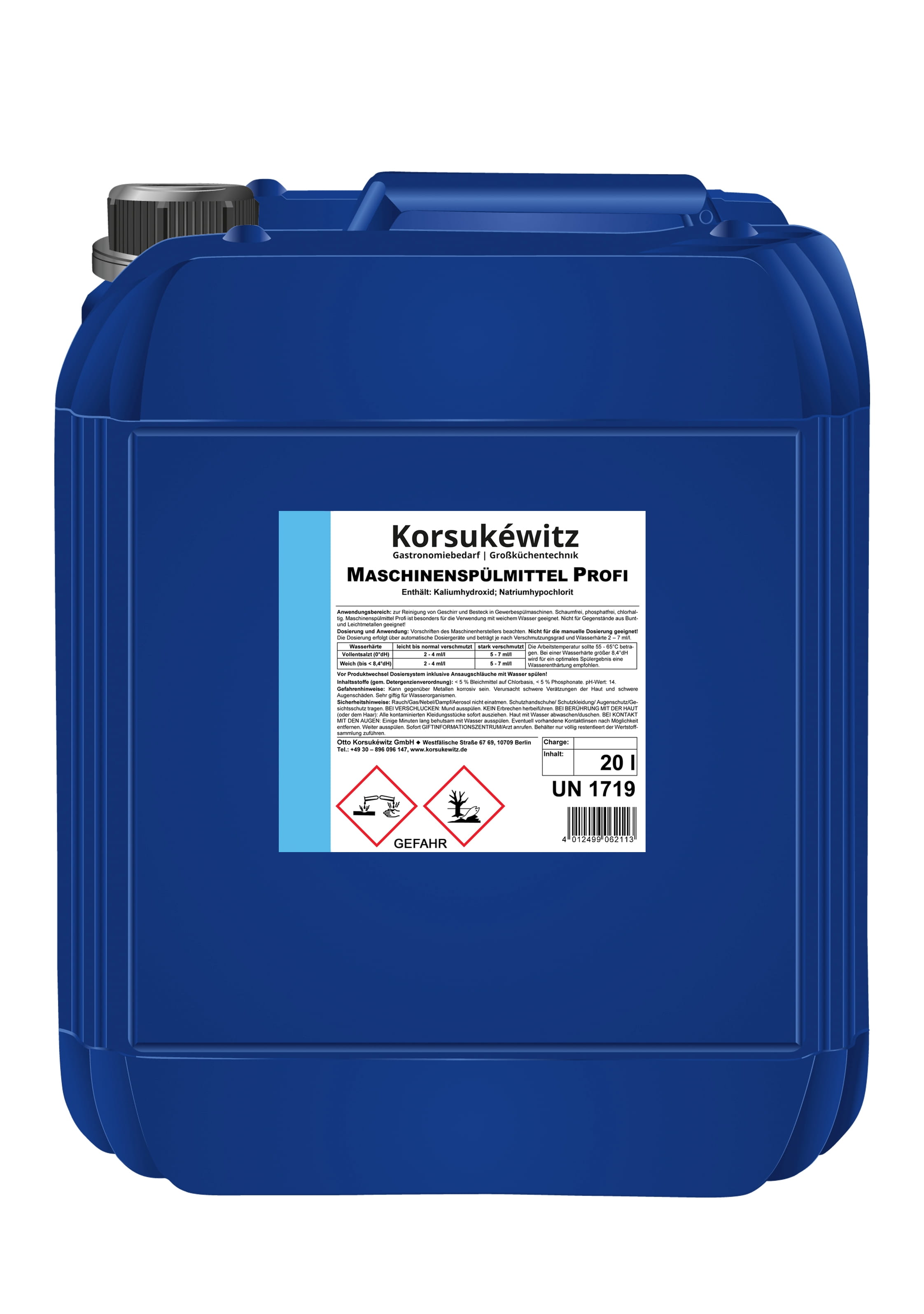 Maschinenspülmittel 20l PROFI mit Chlor Kanister