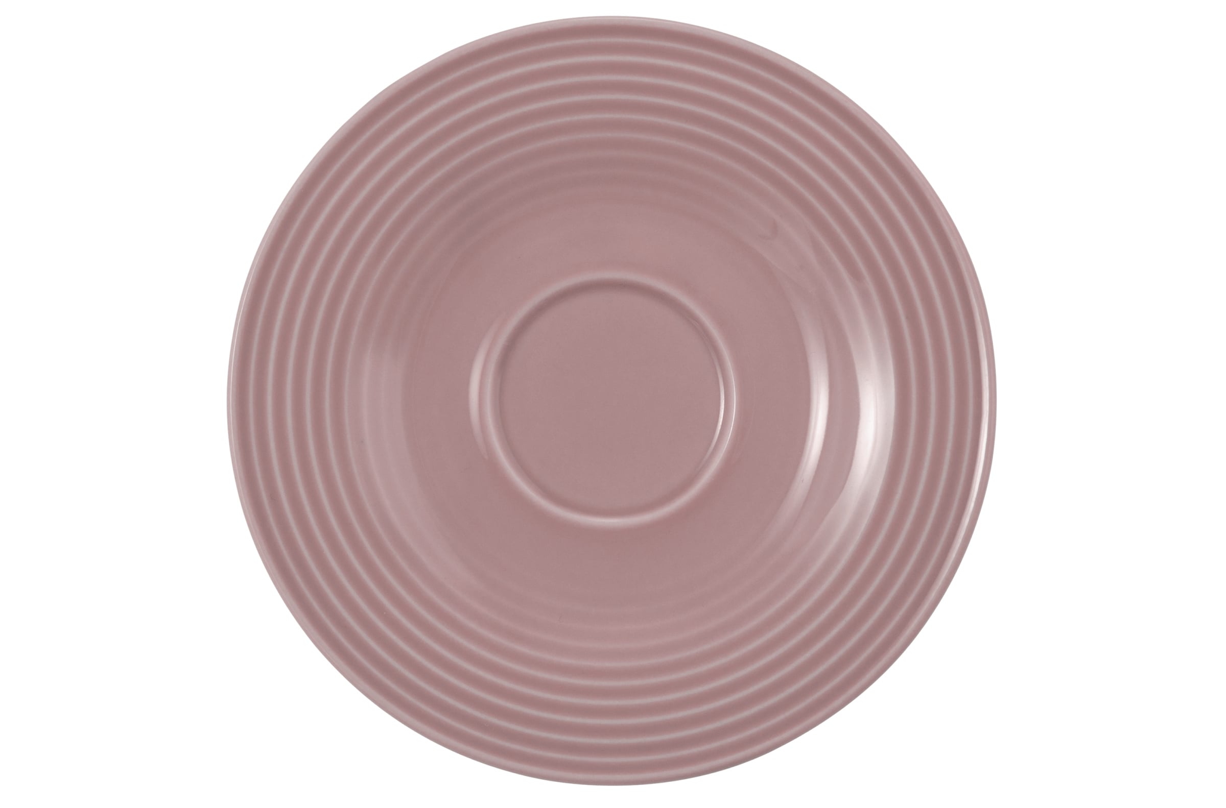 Kombiuntertasse rund mit Relief klein 13,5cm BEAT altrosa