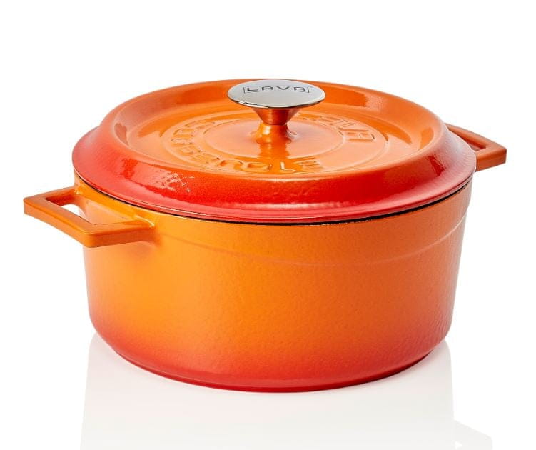 Bräter mit Deckel Ø 25cm H 11,5cm LAVA orange