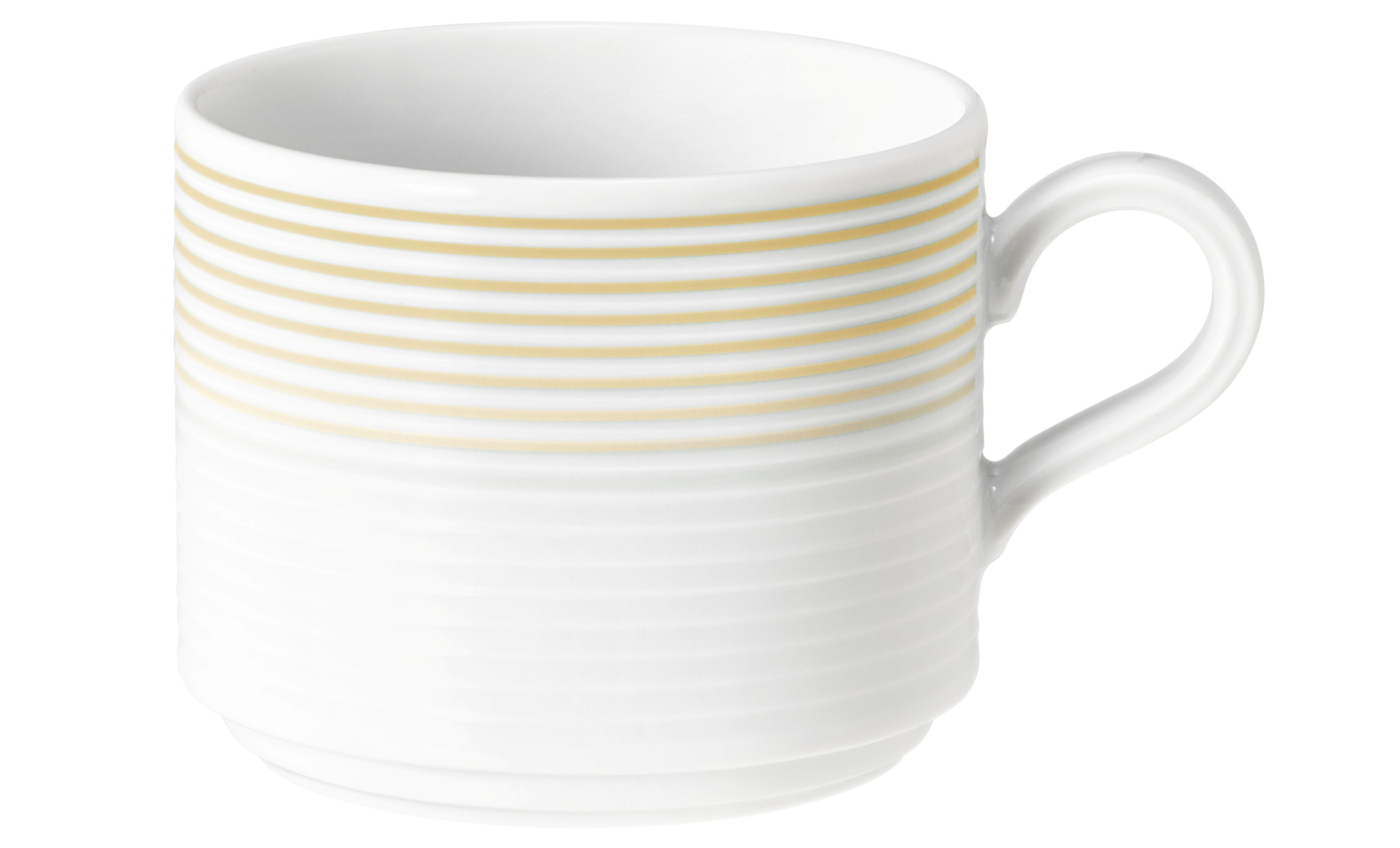 Milchkaffeetasse rund mit Relief 0,25l BLUES sandbeige