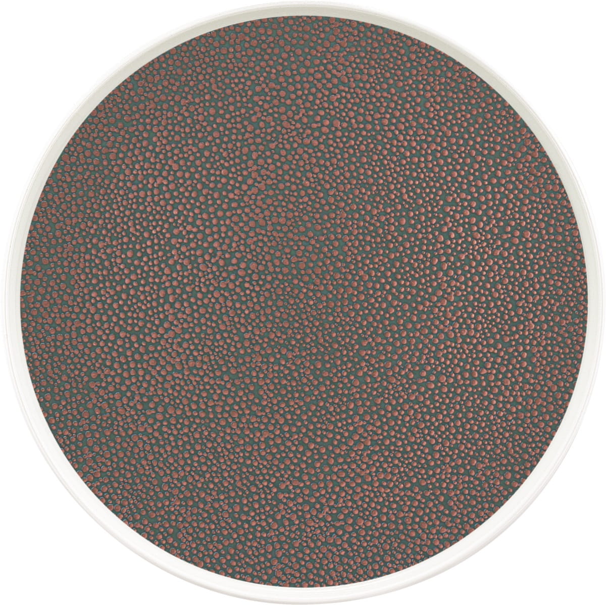 Teller flach rund coup 25cm PURITY PEARLS METALLIC copper