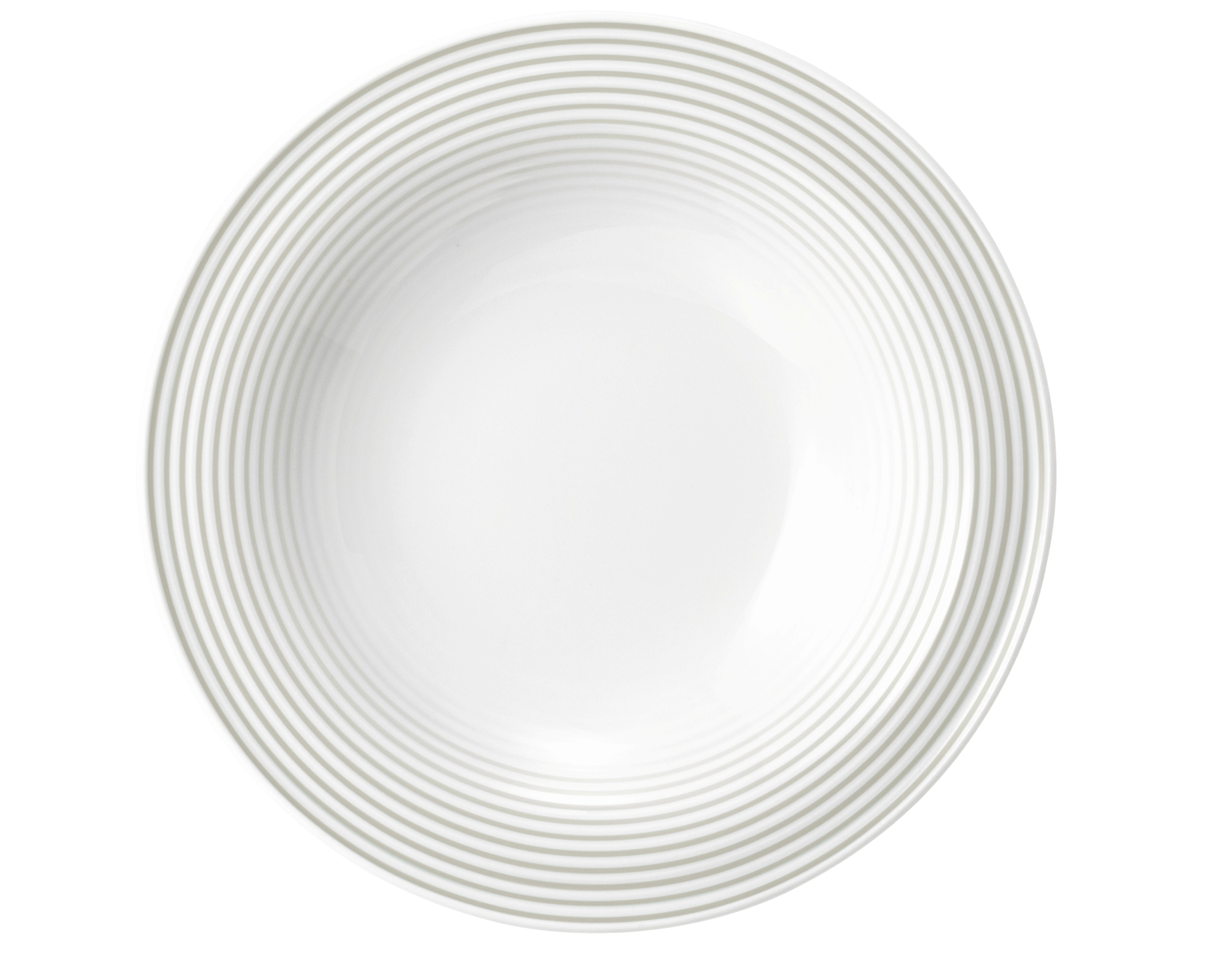 Teller rund mit Relief tief 19cm BLUES perlgrau