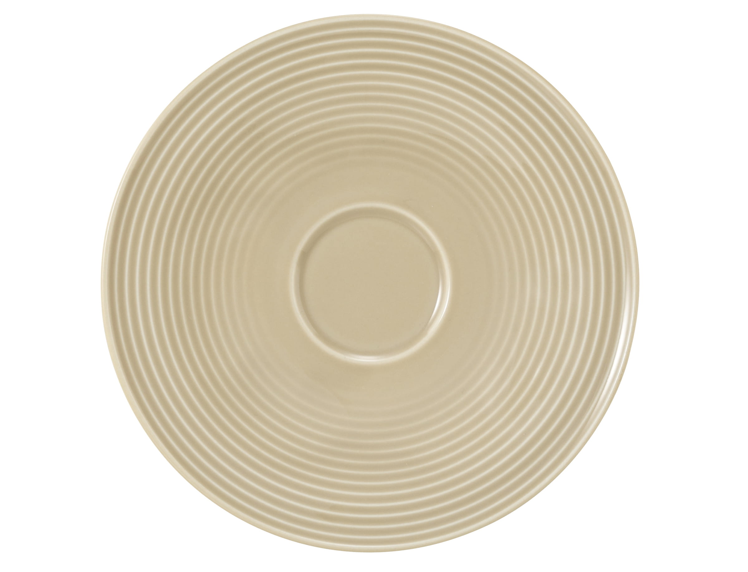 Kombiuntertasse rund mit Relief groß 16,5cm BEAT sandbeige