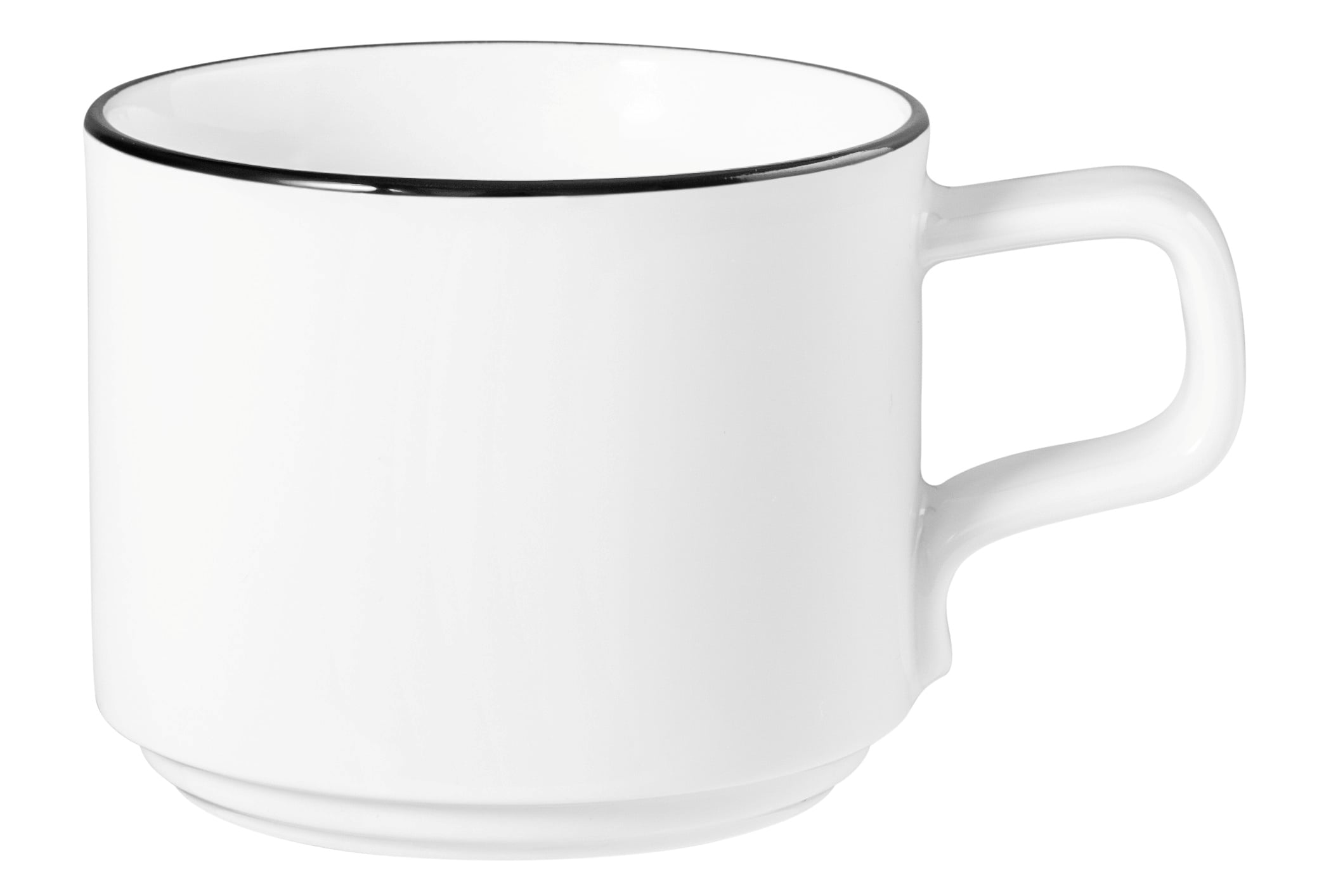 Kaffeetasse rund 0,25l GOOD MOOD black line