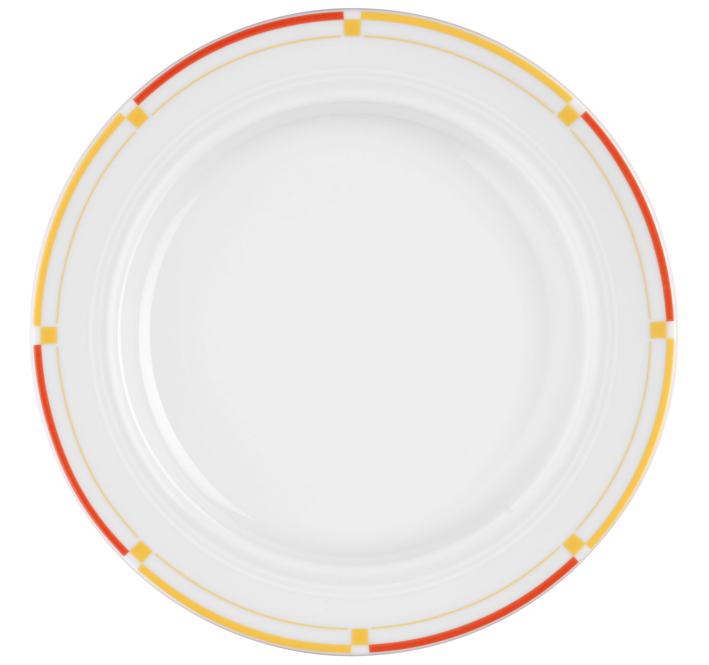 Teller rund mit Relief flach 20cm VITALIS dunkelgelb-rot