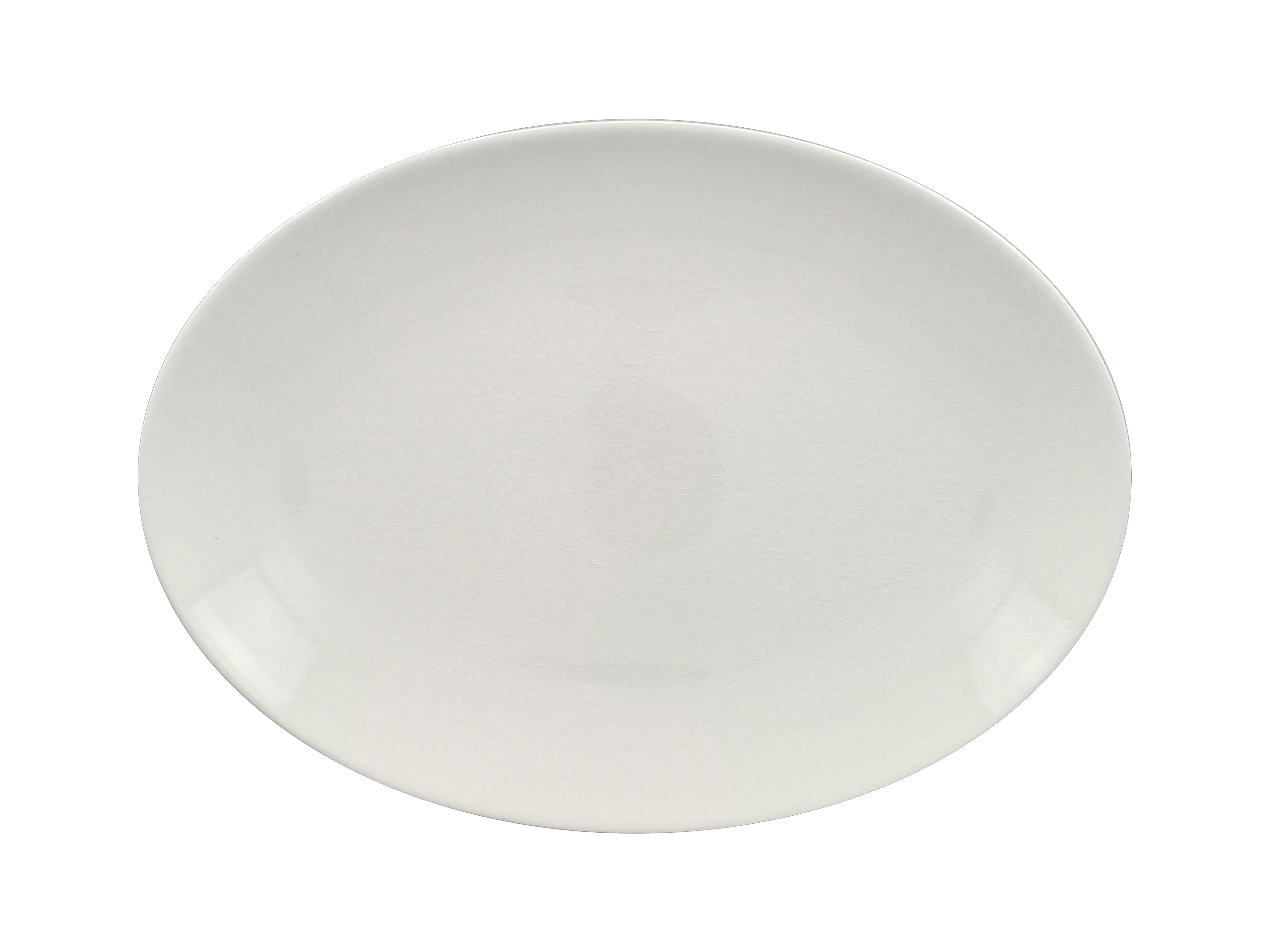 Platte oval 36x27x3,5cm VINTAGE white