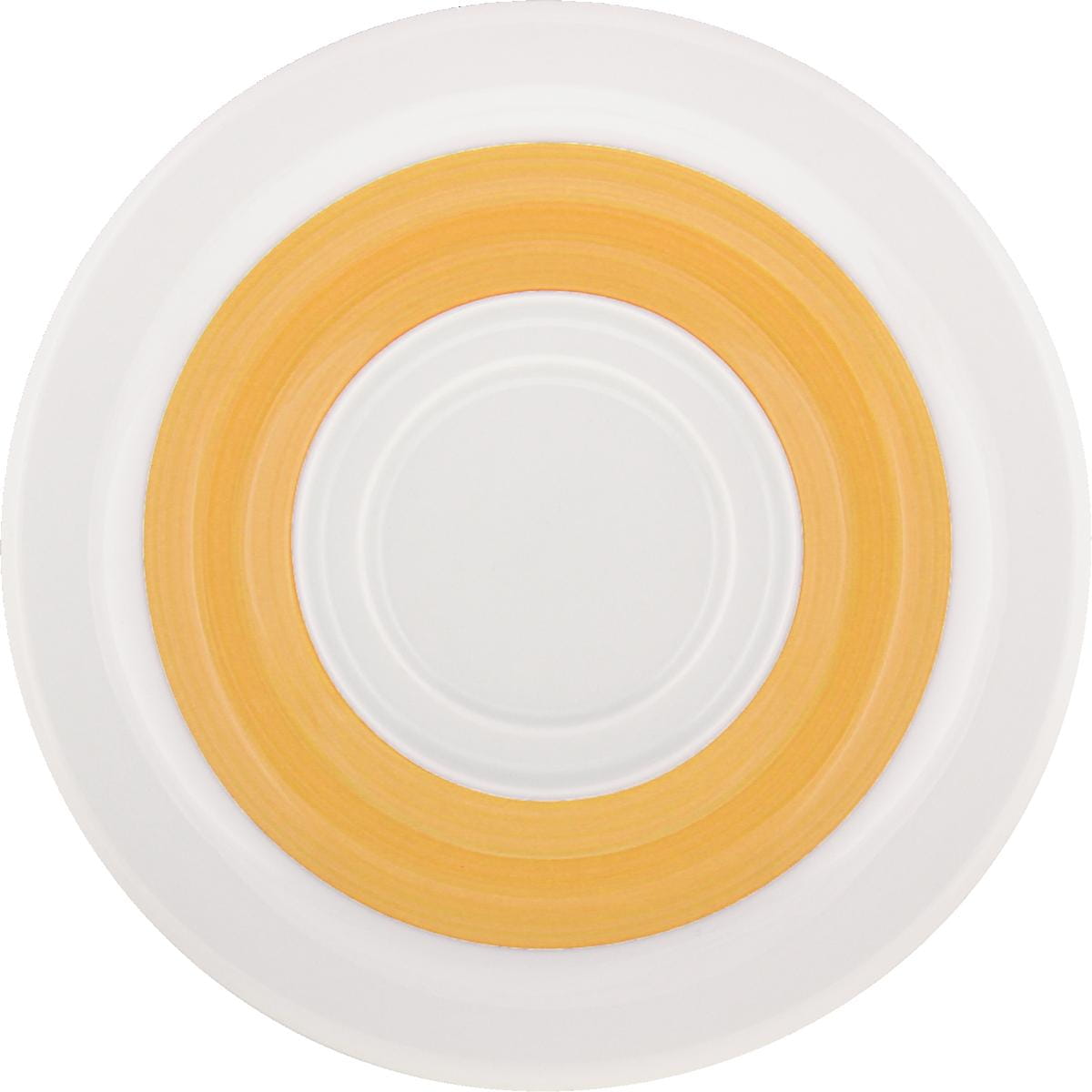 Spezialuntertasse mit Doppelspiegel 16cm INVITA DIMENSION PINSELBAND sonnengelb
