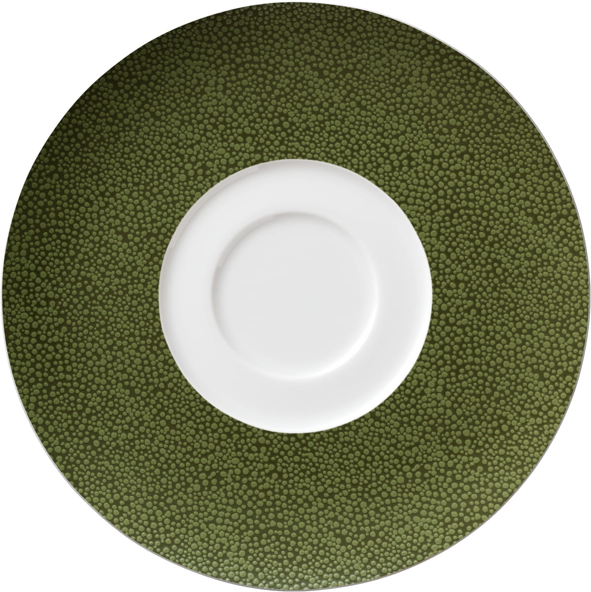 Kaffeeuntertasse rund mit Doppelspiegel 16cm PURITY PEARLS GREENS