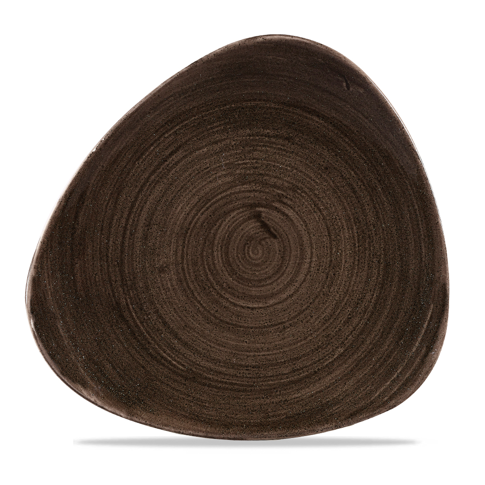 Teller dreieckig 22,9cm STONECAST PATINA iron black