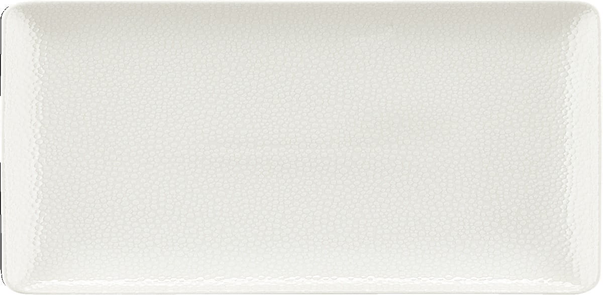 Platte rechteckig coup 18x9cm PURITY PEARLS LIGHT
