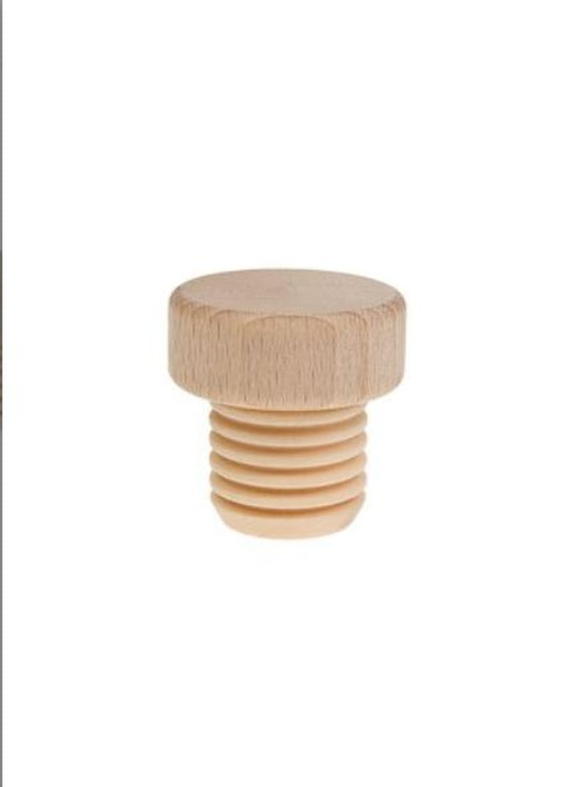 Stopfen konisch 22mm PE mit Holzscheibe Ø33mm