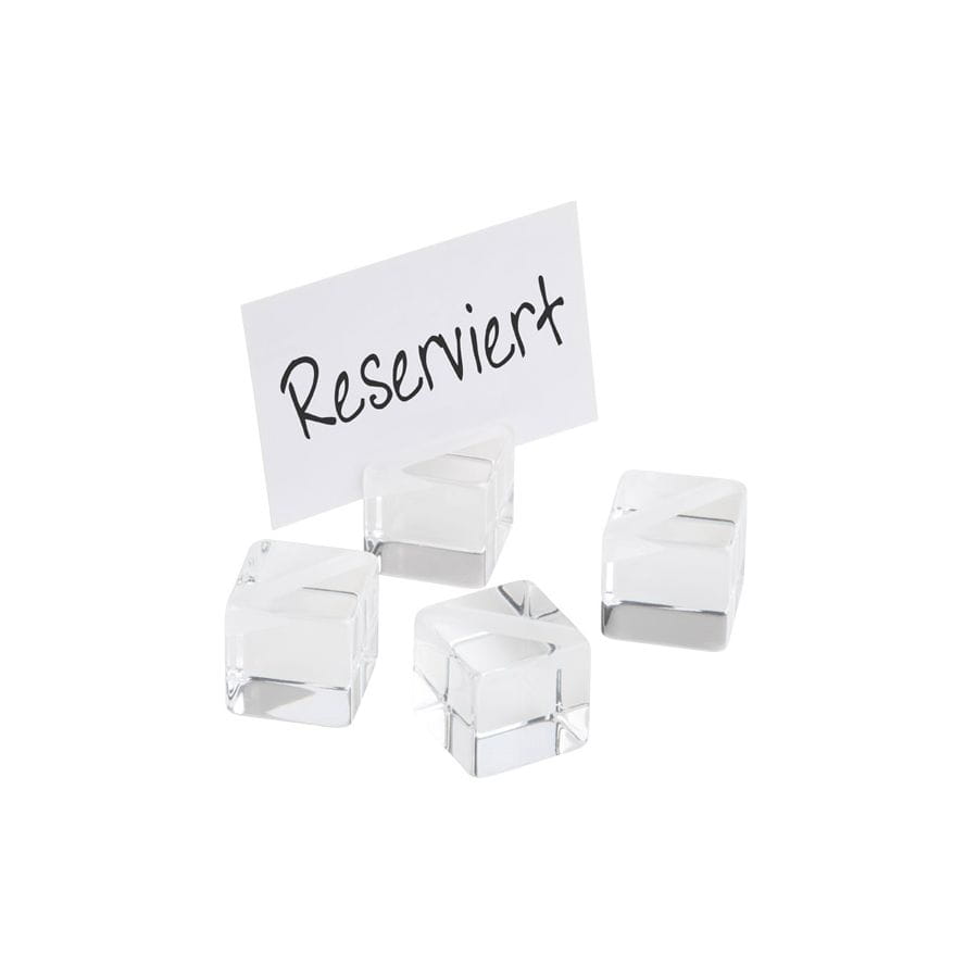 Kartenhalter Eiswürfel Stil 4er Set je 3x3cm H:3cm