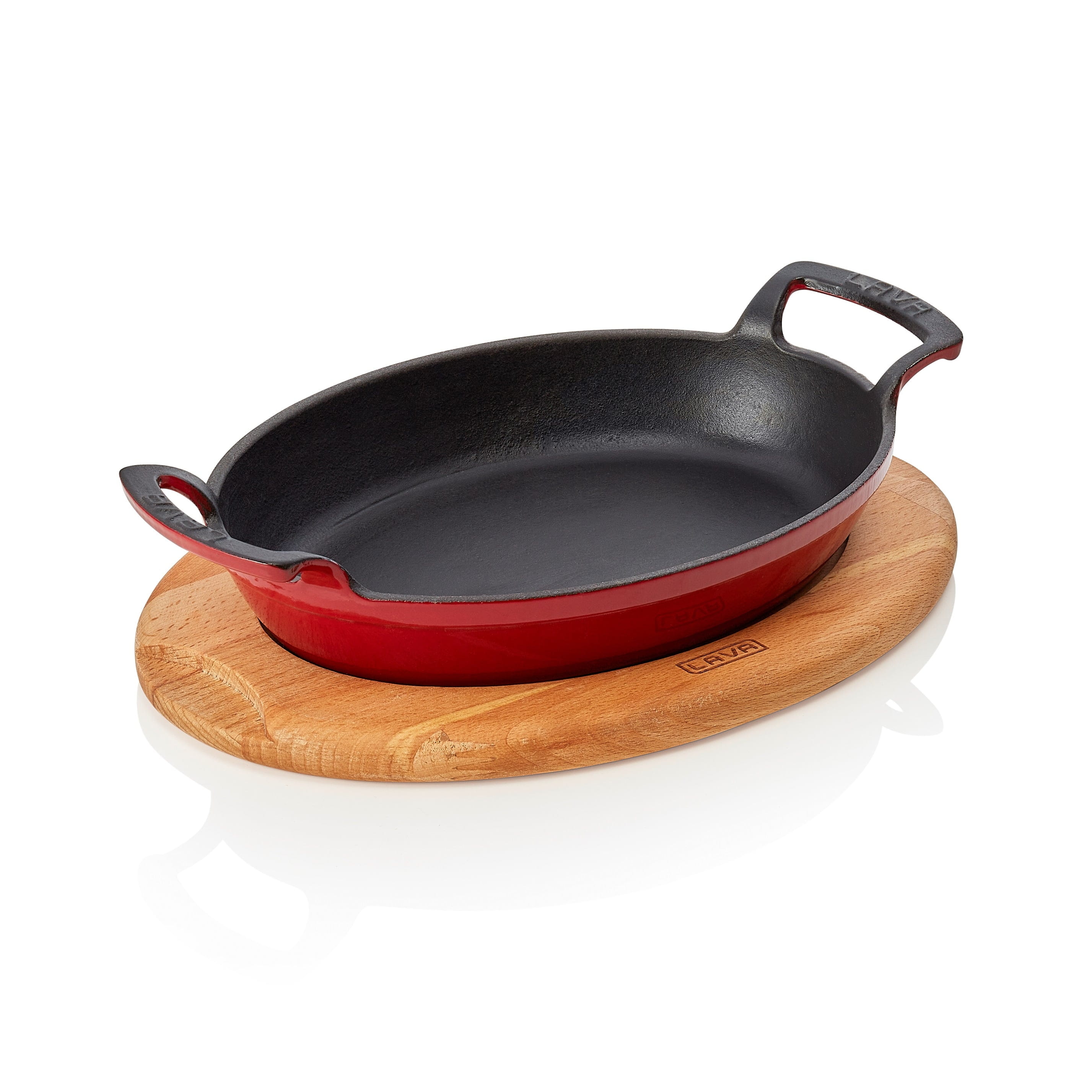 Servierpfanne x3,5cm 23x17x6cm LAVA rot