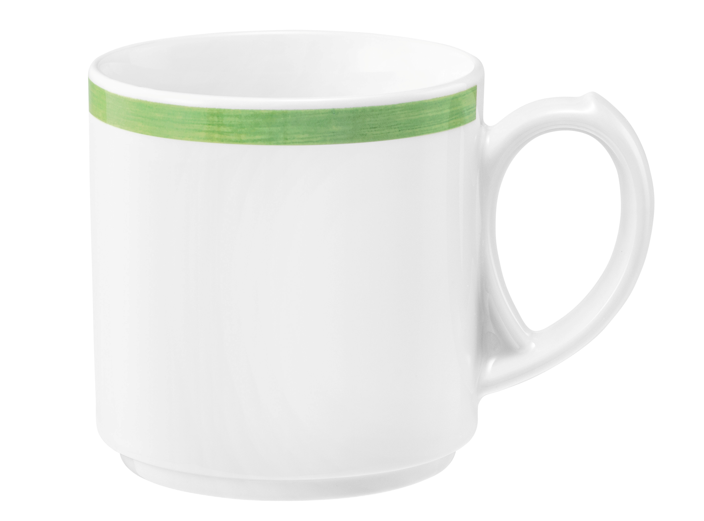 Becher rund mit Henkel 0,28l COMMUNITY pinselband grün