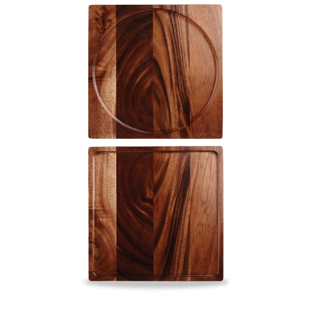 Präsentationstablett 33,5x33,5cm ALCHEMY ACACIA WOOD