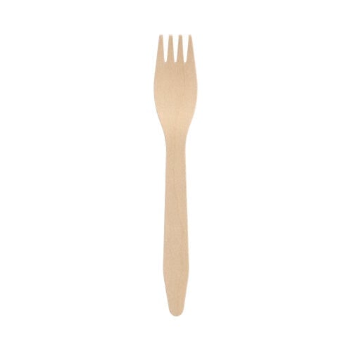 100 Stück Holz-Gabeln 16,5cm PURE