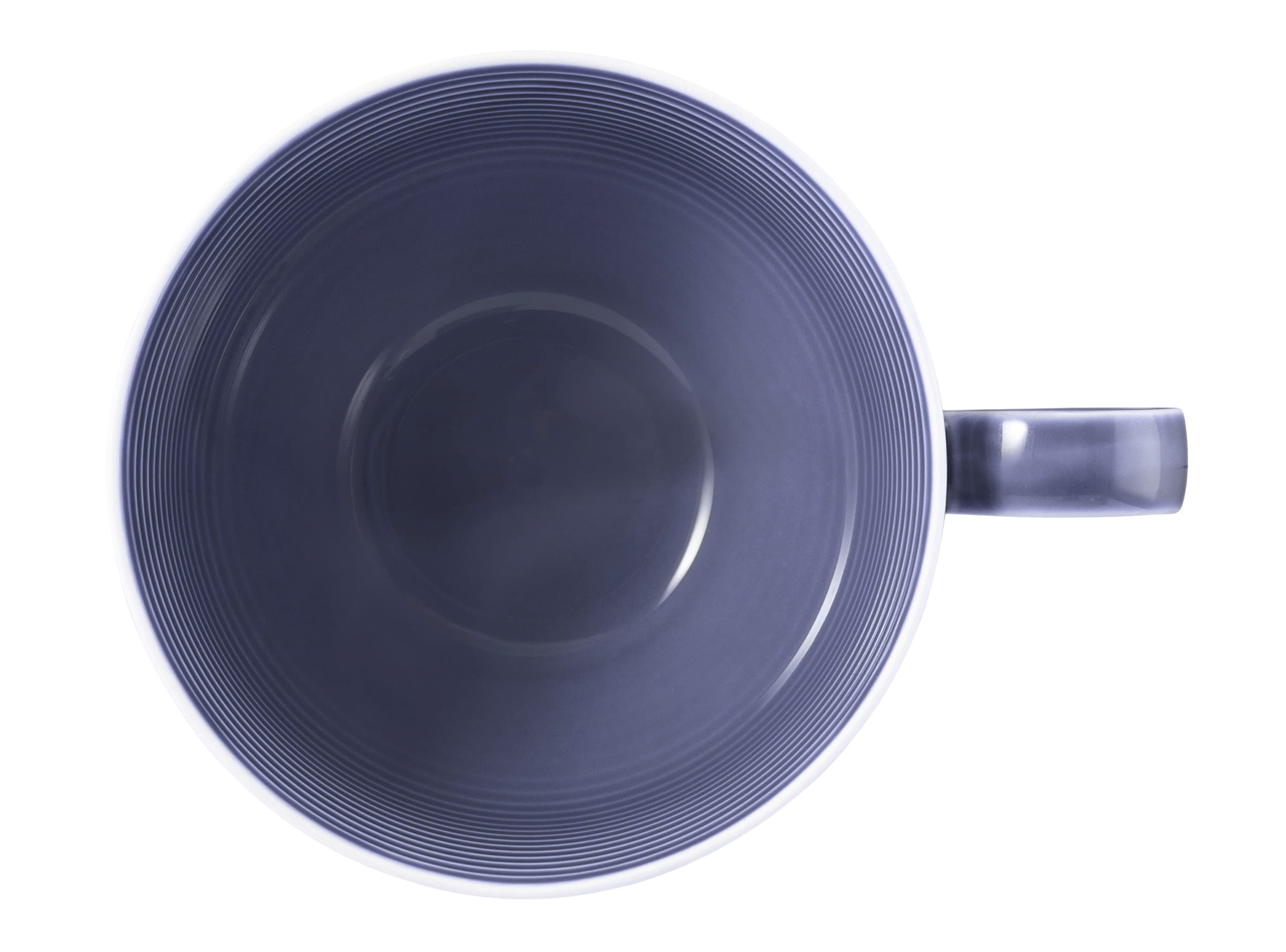 Milchkaffeetasse rund mit Relief 0,35l mit Relief BEAT fliederblau