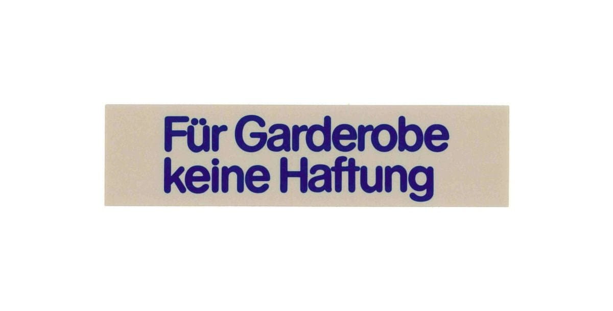 Schilder Für Garderobe keine