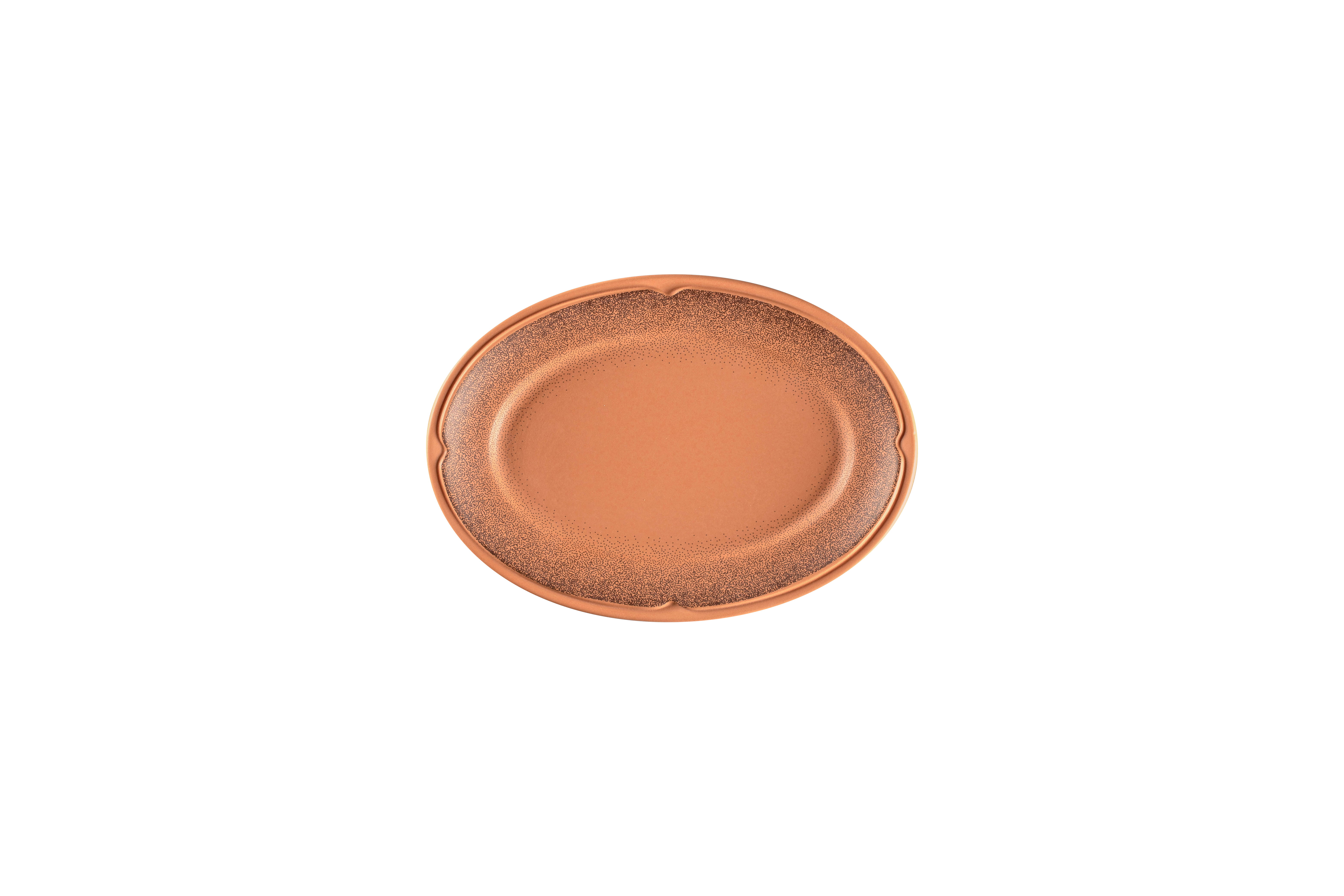 Teller oval 22x14,1x2,1cm TERO DENIA decorated terracotta
