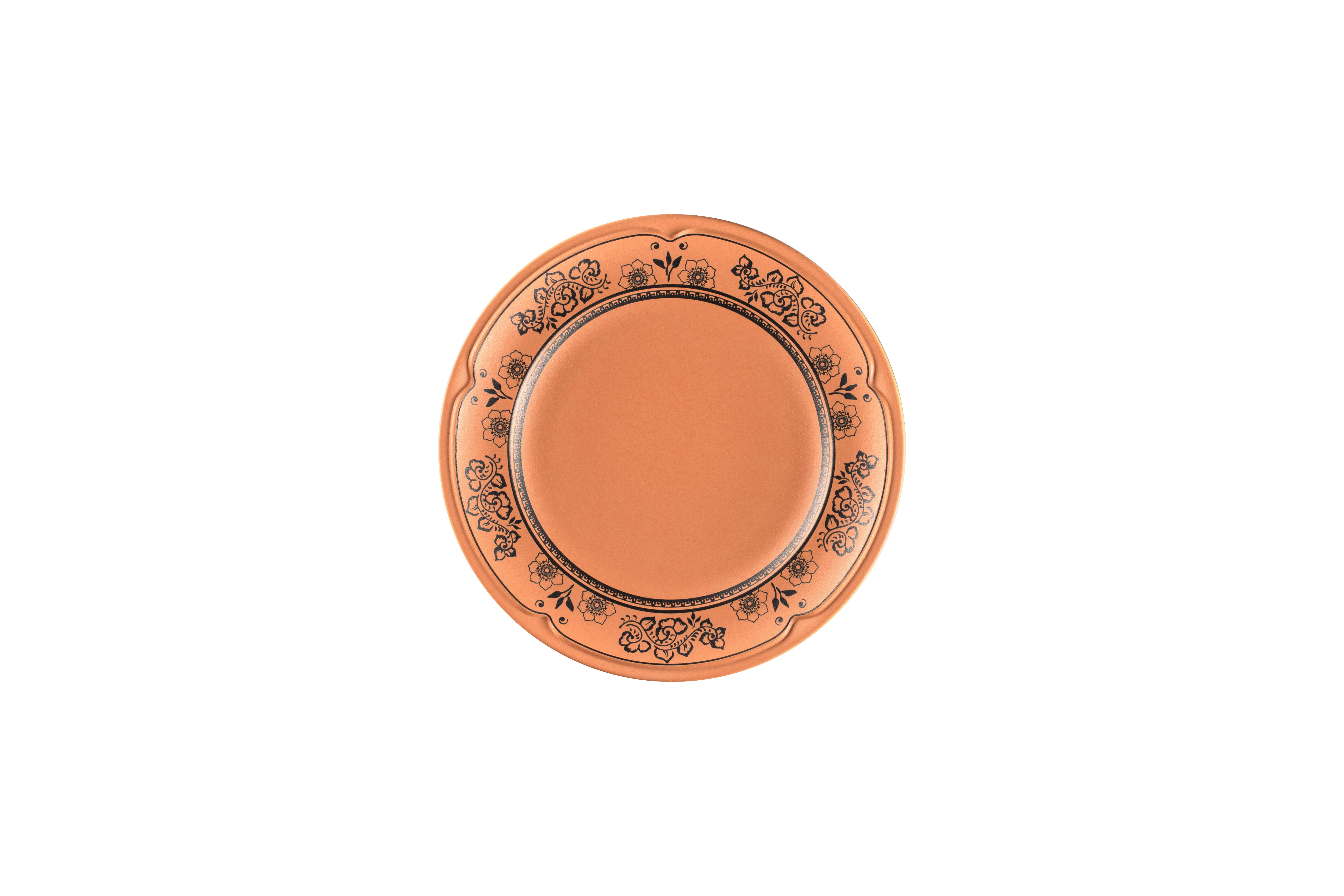 Teller flach Ø20,7cm H2,4cm TERO ALEXANDRIA decorated terracotta