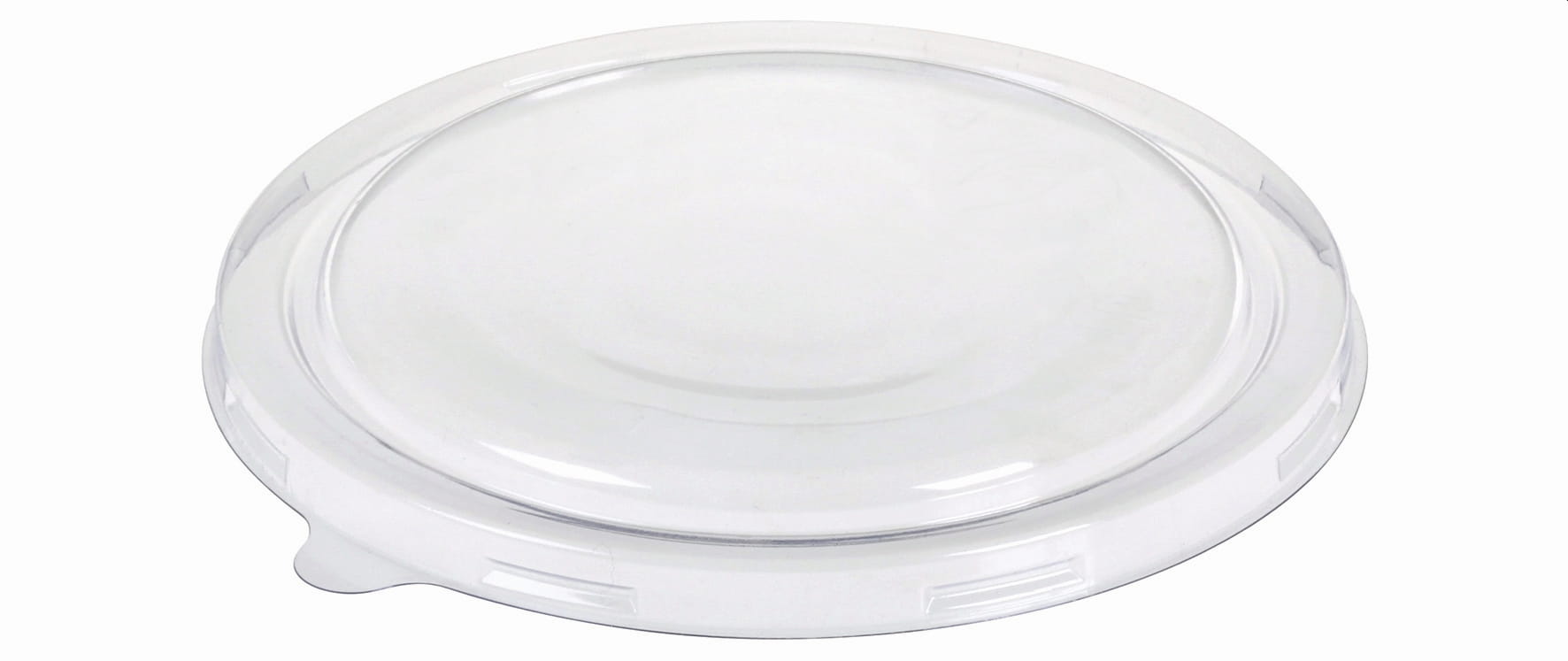 50 Stück Flachdeckel Ø 15cm klar rPET antifog