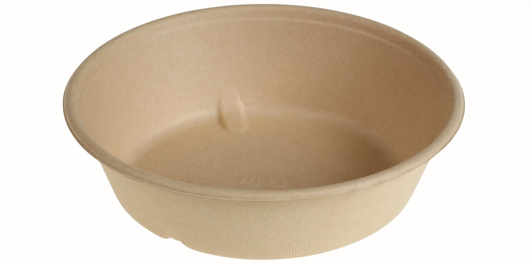 155 Stück Schale rund 900ml Zuckerrohr nature