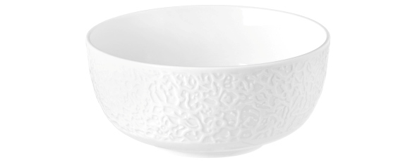 Müslischale 15 cm Relief Nori weiss