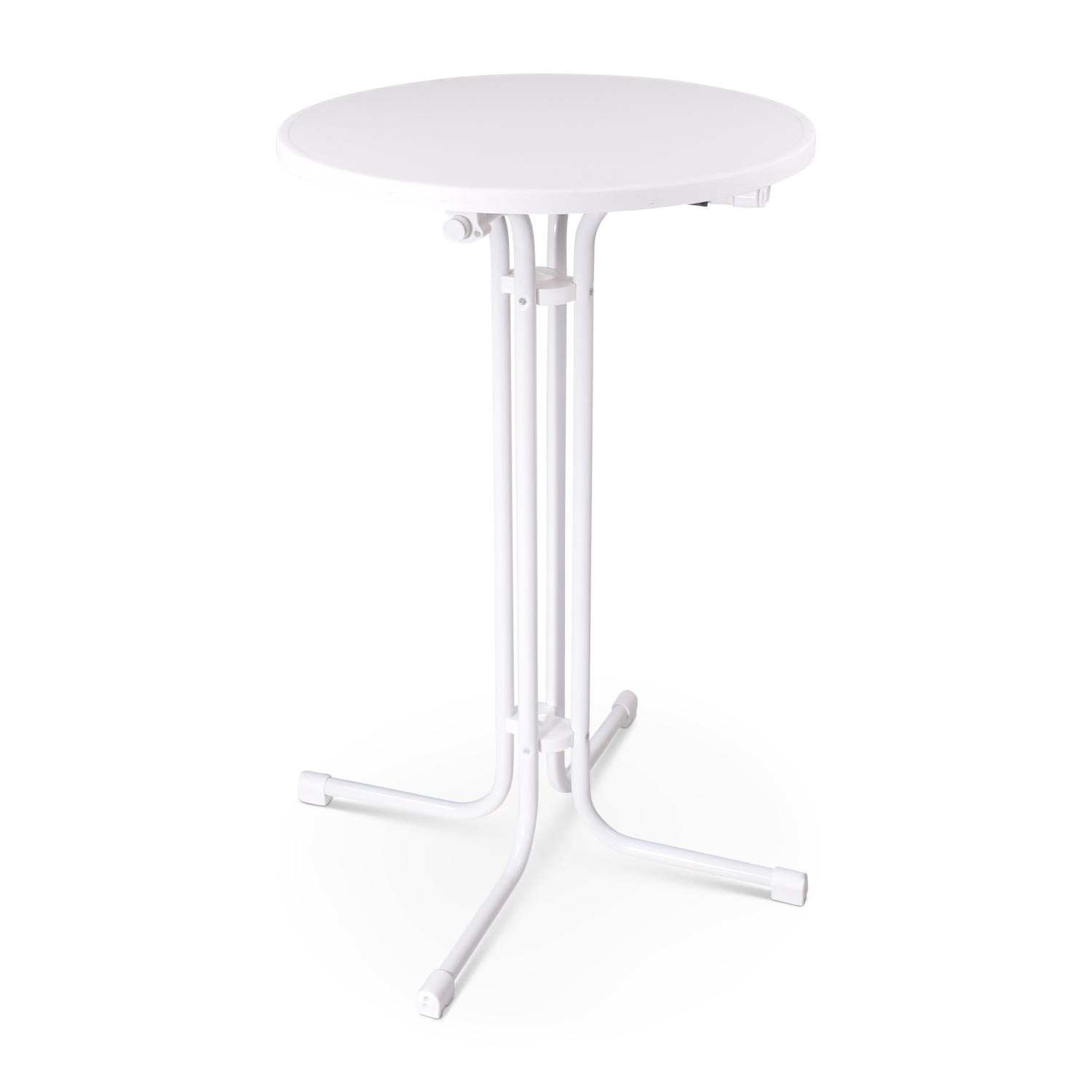 Stehtisch Ø80cm H109cm MERKUR weiß