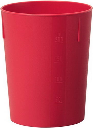 Becher 0,25L rot stapelbar