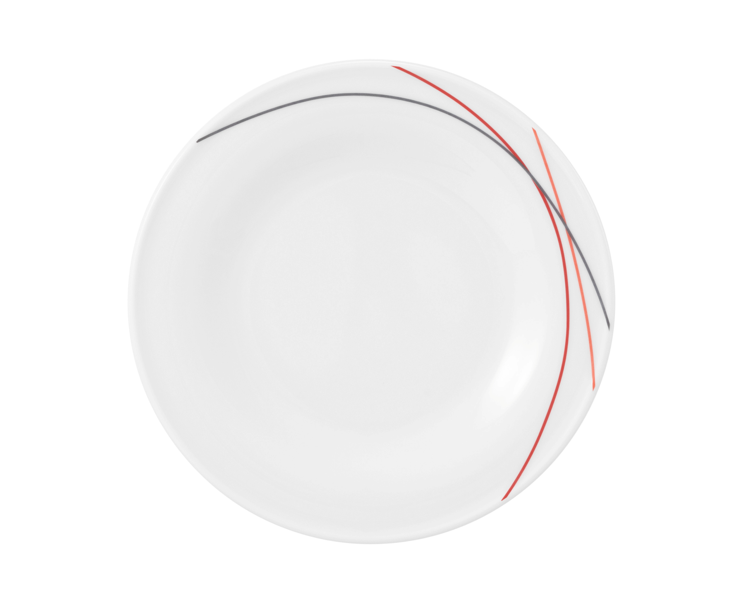 Teller rund flach 17cm COMMUNITY red line