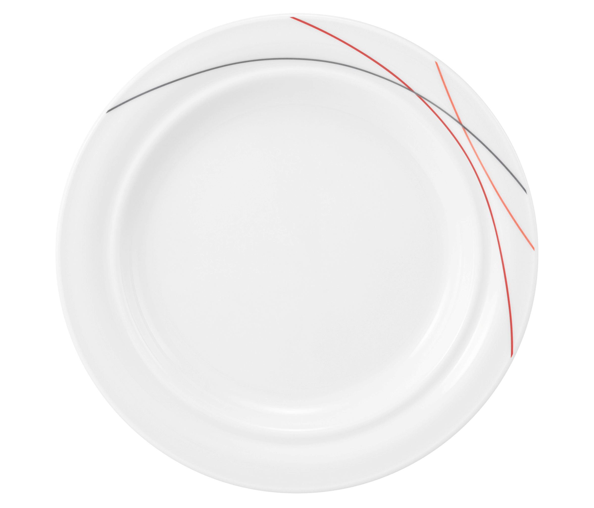 Systemteller rund flach 25,5cm COMMUNITY red line