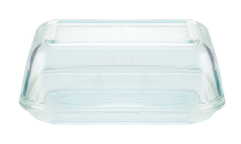 Glas-Butterdose 17x10,5cm klar