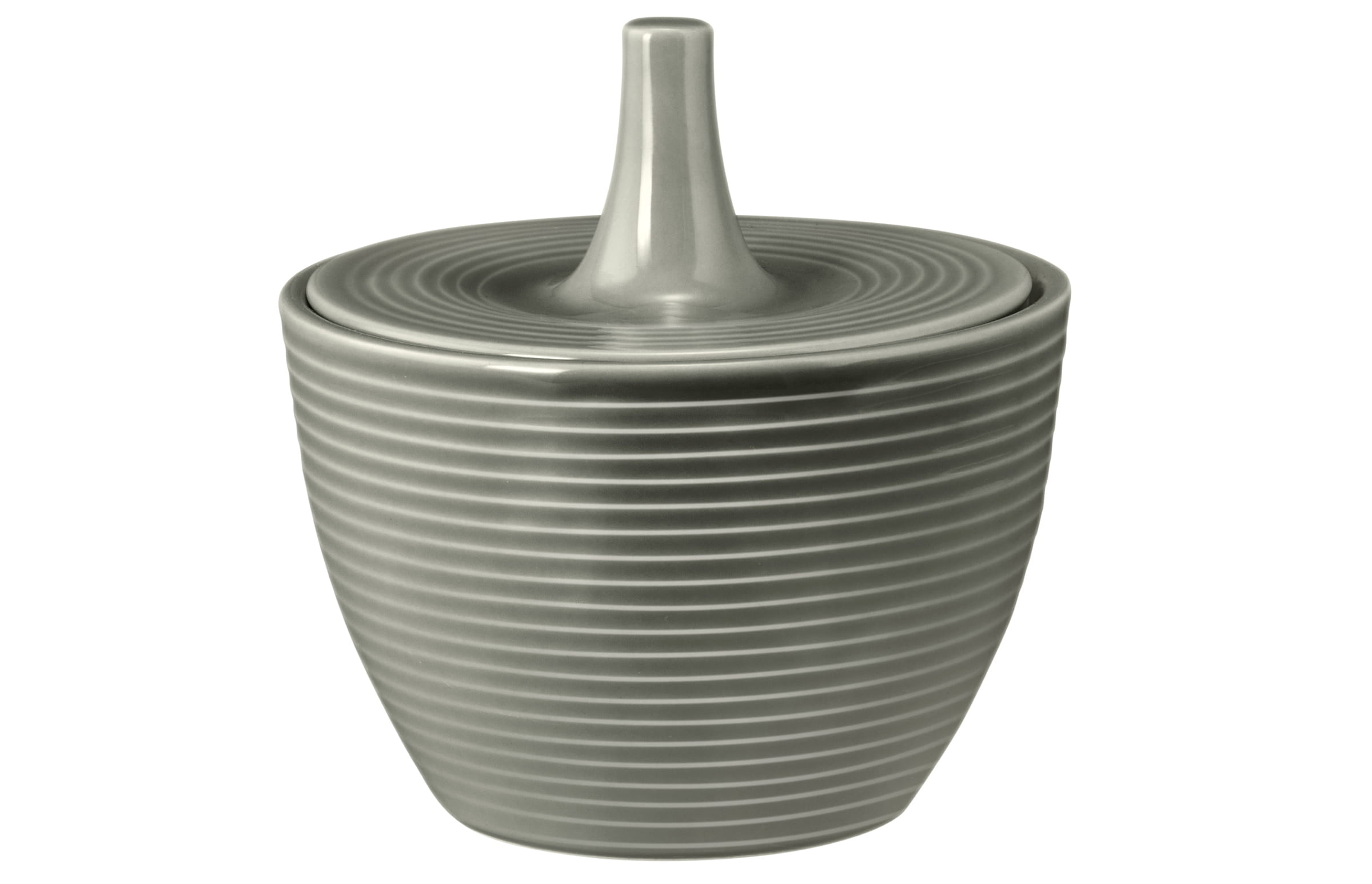 Zuckerdose rund mit Relief 0,27l mit Relief BEAT perlgrau