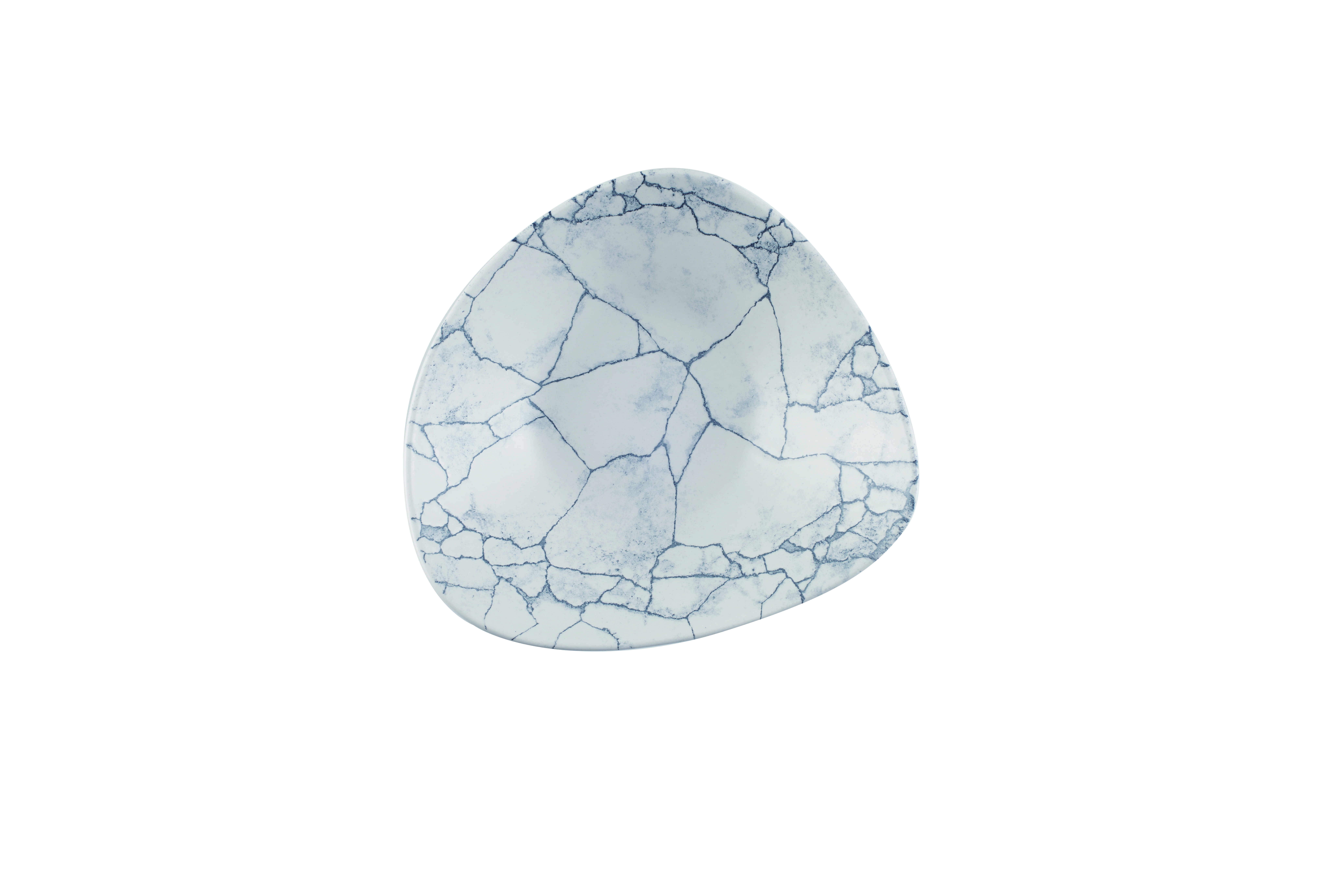 Schale dreieckig 23,5cm KINTSUGI pearl grey