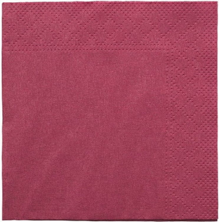 150 Stück Serviette 33x33cm 3-lagig 1/4-Falz SOFT LUNCH bordeaux