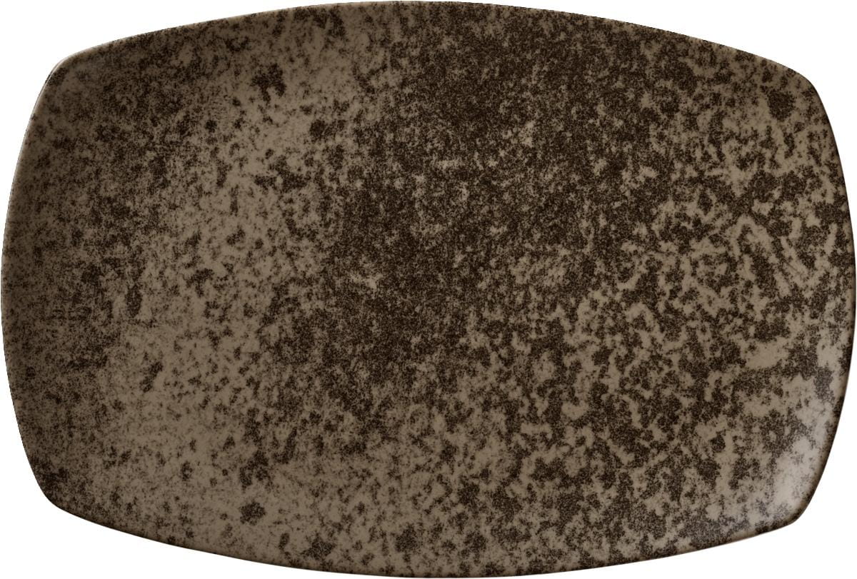 Platte rechteckig coup 36x23cm SANDSTONE DARK BROWN