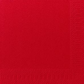 250 Stück Zellstoff Serviette 40x40 3-lagig 1/4 rot