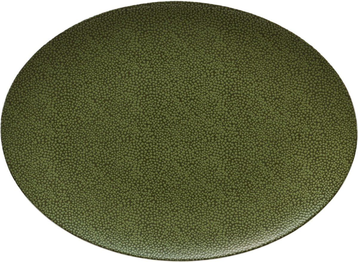 Platte oval coup  33x24cm PURITY PEARLS GREENS