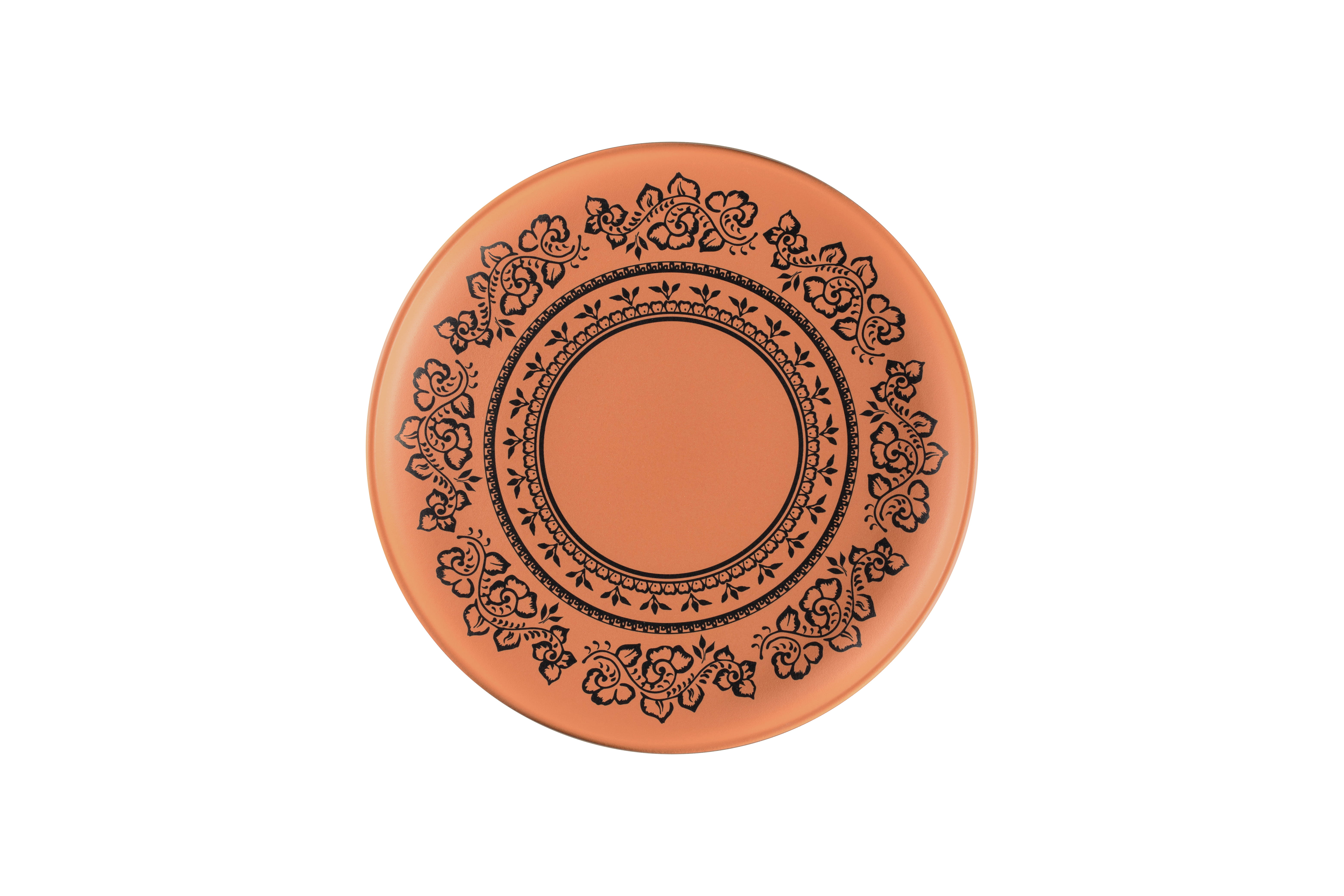 Teller tief Ø26,9cm H3,6cm 1,05L TERO ALEXANDRIA decorated terracotta