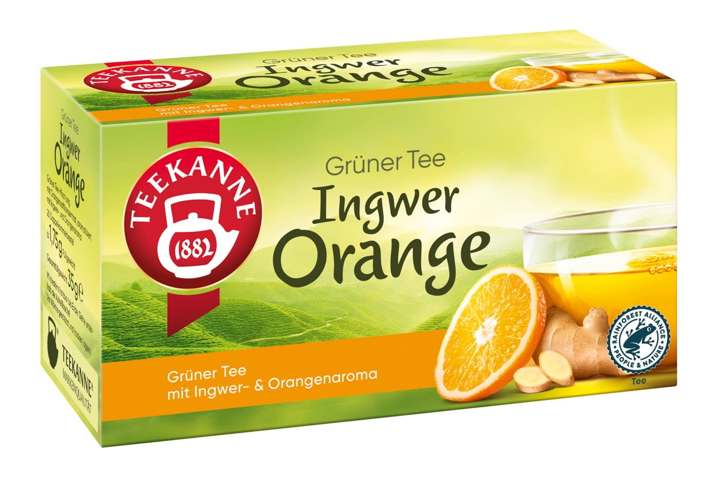 Teekanne Grüner Tee Ingwer-Orange