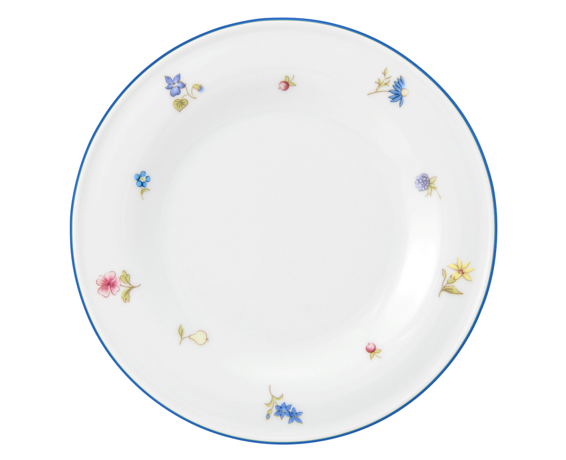 Teller rund flach 17cm COMMUNITY streublume blaue linie