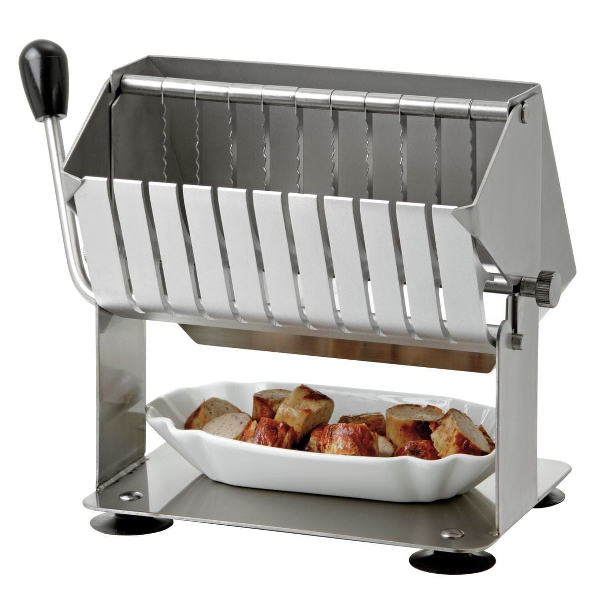 Hand-Currywurst-Schneider