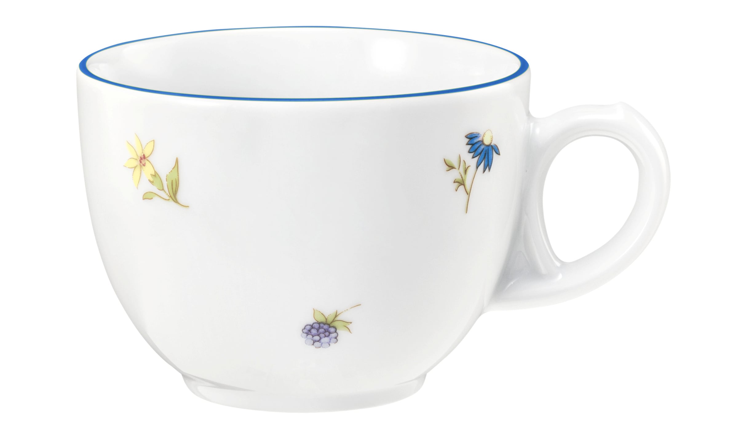 Kaffeetasse rund 0,22l Tulpe COMMUNITY streublume blaue linie