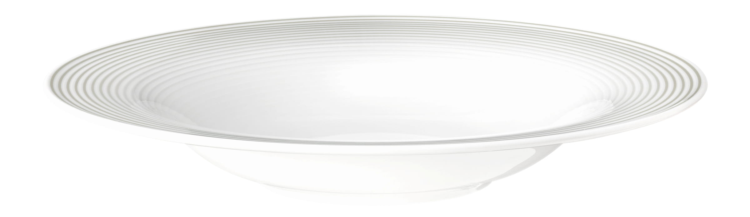 Pastateller rund mit Relief tief 27cm BLUES perlgrau