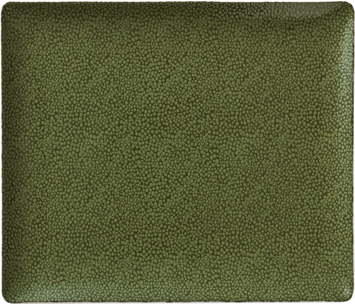 Platte rechteckig coup  27x20cm PURITY PEARLS GREENS