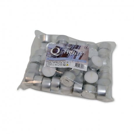 50 Stück Teelichte in Metallhülsen ca. 8 Std.