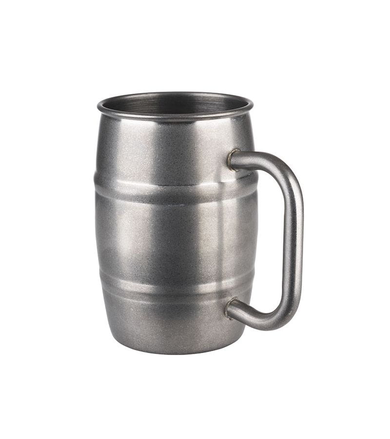 Becher BEER MUG Ø 8,5 cm, H: 13 cm Antik-Edelstahl-Look