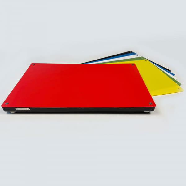 Schneidbrett 50x30cm PROFBOARD schwarz mit 6 Auflagen